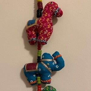 Vintage Multicolor Hanging Animal Decor 100% Cotton